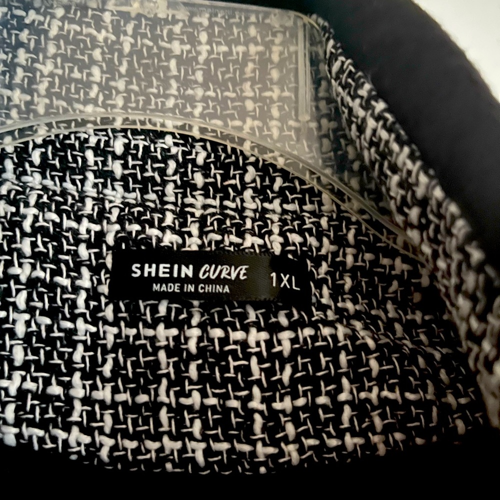 Shein curve twill blazer- 1X